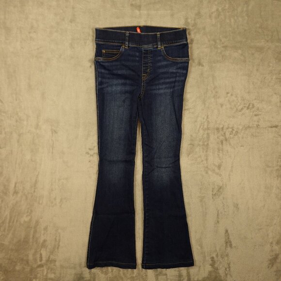 Spanx SPANXshape Original EveryWear Flare Jeans Women's small Petite Blue Denim - Picture 1 of 13